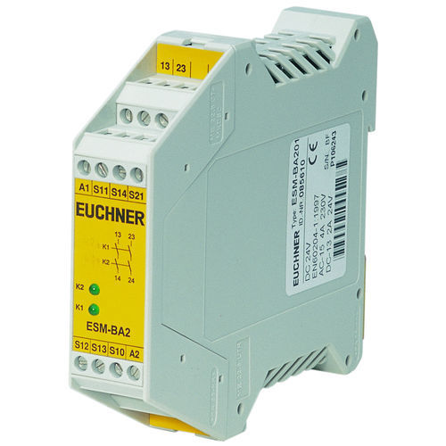 Реле безопасности с аварийной остановкой - ESM-BA201 - EUCHNER GmbH + Co. KG - на DIN-рейке / двойной канал / моноканальное