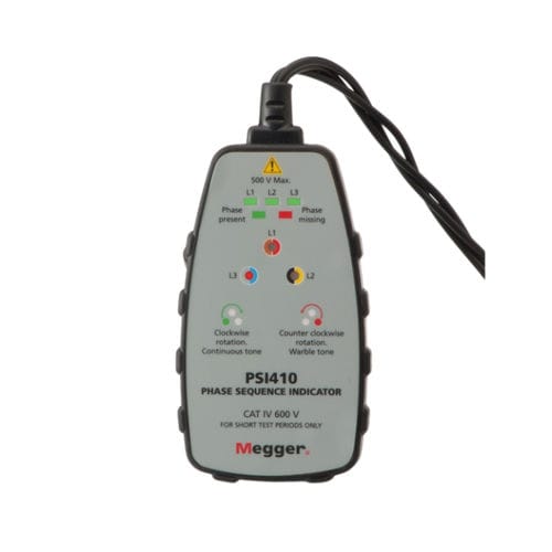 Индикатор последовательности чередования фаз - PSI410 - MEGGER - LED / портативный