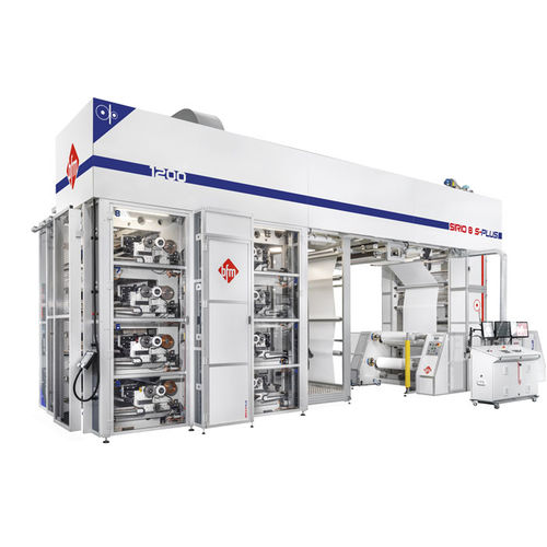 Флексографическая печатная машина стек - SIRIO S PLUS series - bfm S.r.l., Costruzione Macchine per Materie Plastiche - 8-цветный / для бумаги / для пластиковой пленки