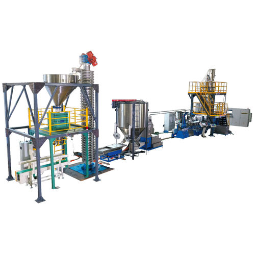 Экструзионная линия с водяным охлаждением - Jwell Extrusion Machinery Co., Ltd., Shanghai - двойной шнек / с воздушным охлаждением / для компаундирования