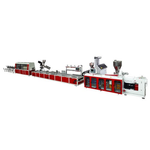 Экструзионная линия двойной шнек - SJ series - Jwell Extrusion Machinery Co., Ltd., Shanghai - двухвинтовая коническая / для профилей / для ПВХ