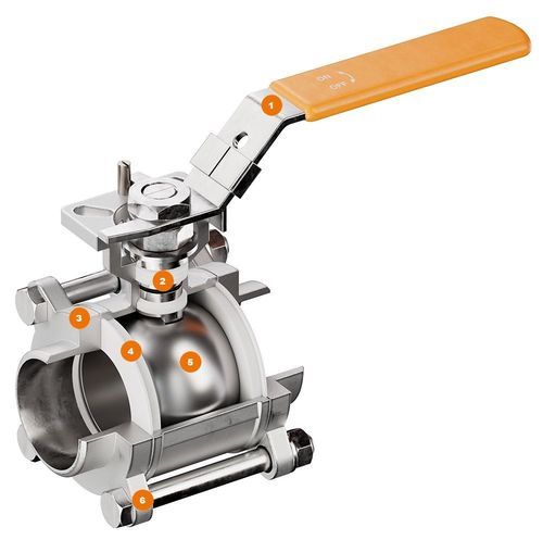 Шариковый клапан - V-3MH - EBRO ARMATUREN Gebr. Bröer GmbH - с ручным управлением / для воды / для газа