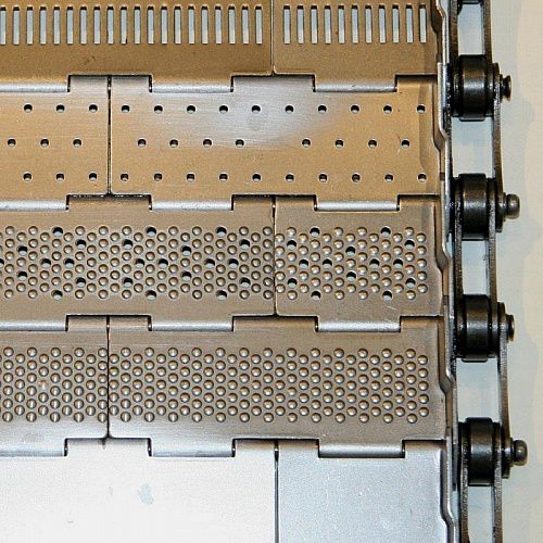 Конвейерная лента с шарниром - No. 7701 - MTF Technik Hardy Schürfeld GmbH & Co. KG  - с пластинами / из стали / для черной металлургии