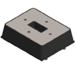Прямоугольная антивибрационная опора - J6332 - CEF POLYMERES - из эластомера / для высоких нагрузок