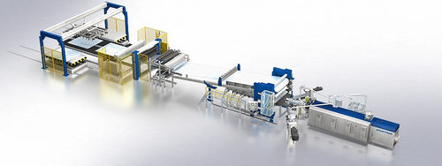 Многослойная экструзионная линия - Breyer GmbH Maschinenfabrik - для горячей штамповки / для пластин / для PP