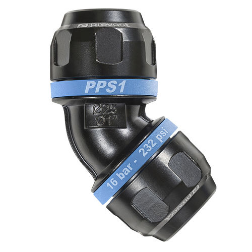 Колено трубы из алюминия - PPS1 - 4C - Prevost - для пневматической транспортировки / 45°