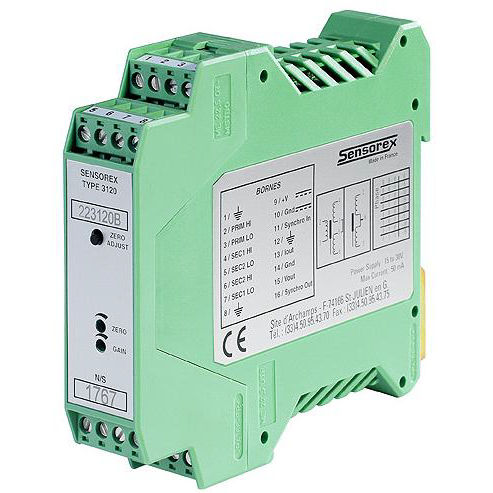 Формирователь сигнала на DIN-рейке - SX3310 - SENSOREX MEGGITT - для преобразователя линейно-регулируемого дифференциального трансформатора