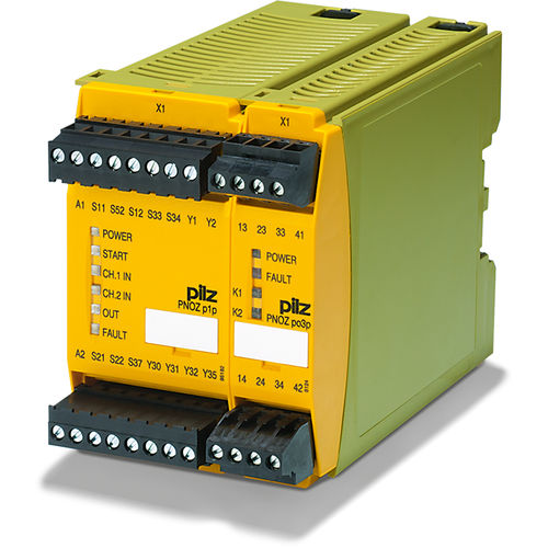 Реле безопасности с аварийной остановкой - PNOZpower - PILZ - для воздушного барьера / NO / на DIN-рейке