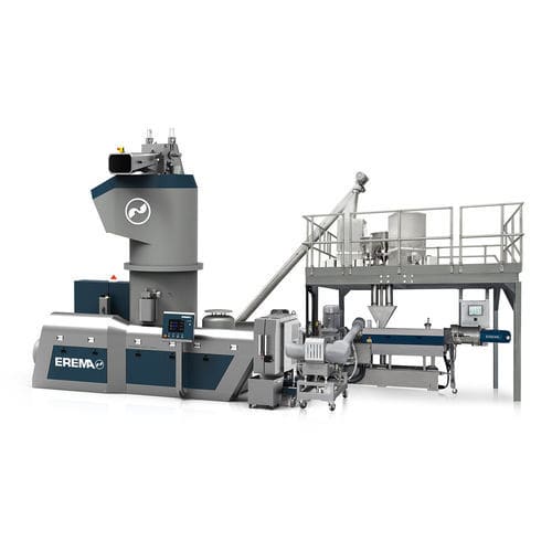 Экструзионная линия двойной шнек - COREMA®  - EREMA Engineering Recycling Maschinen und Anlagen - компактная / для переработки пластмасс / для компаундирования