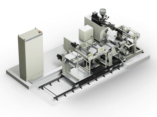 Компактная экструзионная линия - esde Maschinentechnik GmbH - для лабораторий / с сенсорным экраном / для плоской пленки