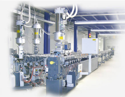 Экструзионная линия 3 слоя - Extrudex Kunststoffmaschinen GmbH - однослойная / для труб / для термопластмассы