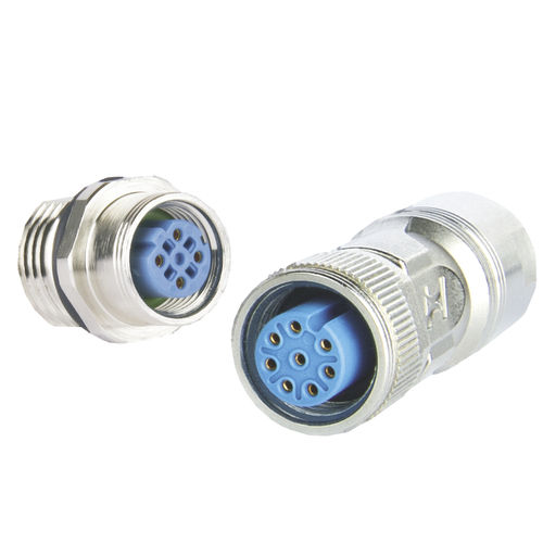 Соединитель M12 - W series - Smiths Interconnect - для передачи данных / литой / круговой