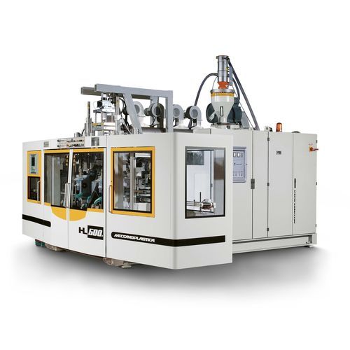 Выдувная формовочная машина для экструзии - HL500D - MECCANOPLASTICA GROUP - с двойной станцией / для производства упаковки / для пищевой промышленности и для производства напитков
