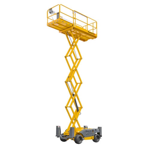 Мобильный ножничный подъемник - COMPACT 12 DX - Haulotte - дизельный / вездеход / для открытого пространства