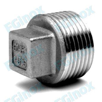 Пробка с квадратной головкой - BC15G - FG INOX - круглая / резьбовая / наружная резьба