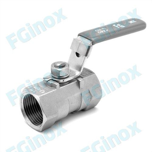 Клапан со сферическим золотником - 4RBRF12 - FG INOX - с рычагом / внутренняя резьба-внутренняя резьба / моноблочный