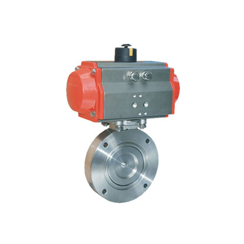 Клапан поворотный затвор - D671X-10P/R, DNV, CE - Zhejiang Kangsaite Valve Co., Ltd. - с пневматическим управлением / для глубокого вакуума