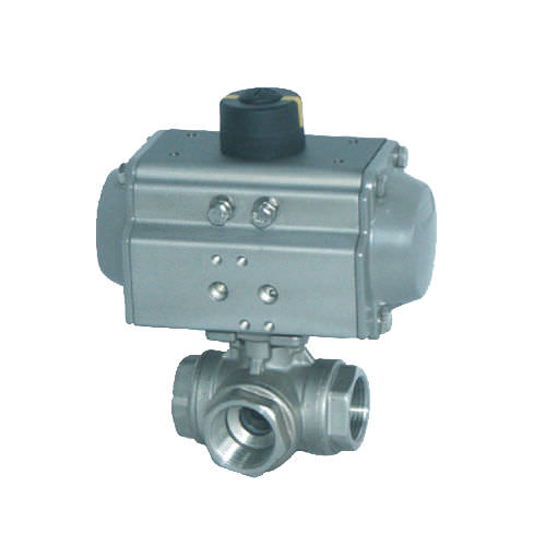 Клапан со сферическим золотником - Q614(5)F-16P/R, DNV, CE - Zhejiang Kangsaite Valve Co., Ltd. - с пневматическим управлением / 3 канала