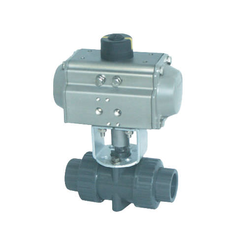 Клапан со сферическим золотником - Q661F-10PVC, DNV, CE - Zhejiang Kangsaite Valve Co., Ltd. - с пневматическим управлением / из пластика / с 2 каналами