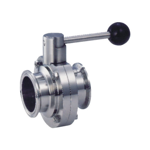 Клапан поворотный затвор - D81X-10P/R - Zhejiang Kangsaite Valve Co., Ltd. - с ручным управлением / для молочных продуктов