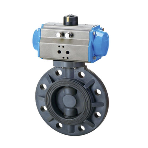 Клапан поворотный затвор - D671X-10PVC, DNV, CE - Zhejiang Kangsaite Valve Co., Ltd. - с пневматическим управлением / из пластика