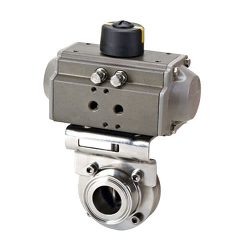 Клапан поворотный затвор - D621X-10P/R, DNV, CE - Zhejiang Kangsaite Valve Co., Ltd. - с пневматическим управлением