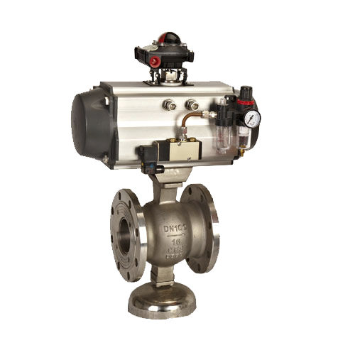 Клапан со сферическим золотником - Q641F-16P/R , DNV, CE - Zhejiang Kangsaite Valve Co., Ltd. - с пневматическим управлением / с фланцем / с исполнительным устройством