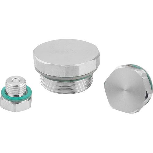 Круглая пробка - 28027 - norelem - Éléments standard mécaniques - с шестигранной головкой / резьбовая / из алюминия