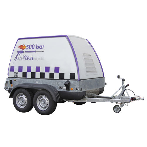 Очиститель высокое давление на горячей воде - trail jet 30 500-30-95-d - falch gmbh - с дизельным двигателем / мобильный / на прицепе
