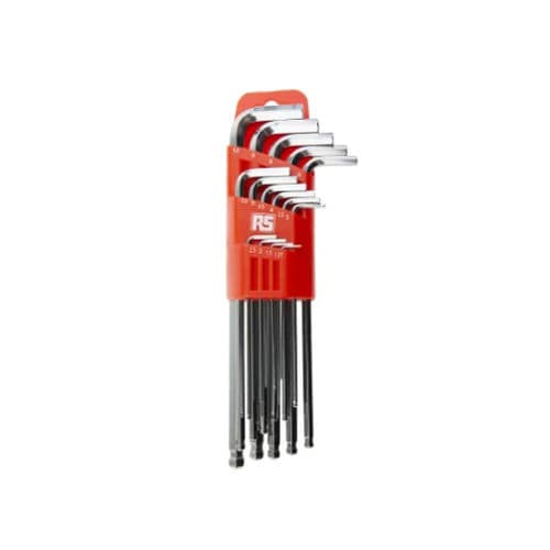 Ключ Аллена из стали - 542-3509 - RS PRO - L-образный / с шестигранной головкой / комплект