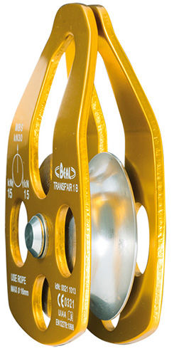 Блок-зажим с колесом свободного хода - max. ø 13 mm | TRANSF'AIR 1 - Beal Pro - для кабеля / из нержавеющей стали