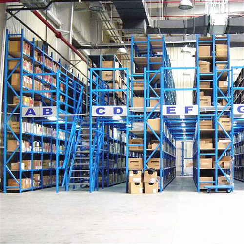 Промышленный этажный стеллаж с системой укладки - ISO9001,ISO14001 - Nanjing fuyuan technology co.,ltd - многоступенчатый / по индивидуальному заказу / с поручнем