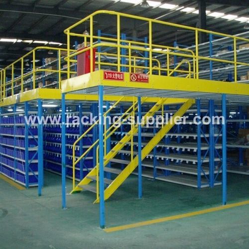 Многоступенчатый промышленный этажный стеллаж - ISO9001,ISO14001,CE - Jiangsu Union Logistics System Engineering Co.,Ltd - с системой укладки / с лестницами / с поручнем