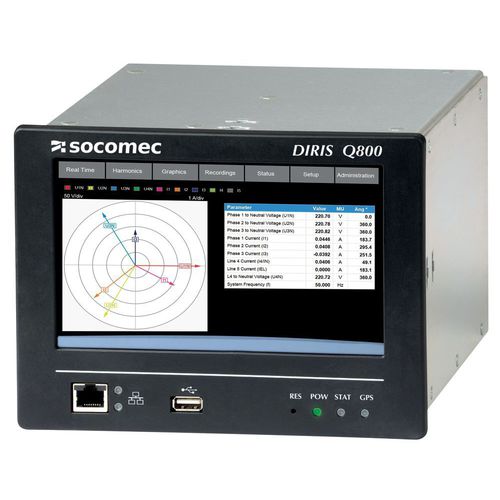 Прибор для измерения качества энергии - DIRIS Q800 - SOCOMEC - электрические параметры / дифференциальный / многофункциональный