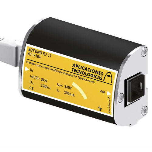 Молниеотвод для телефонной линии - ATFONO RJ11 - Aplicaciones Tecnológicas, S.A. - RJ11 / постоянный ток / время быстрого ответа