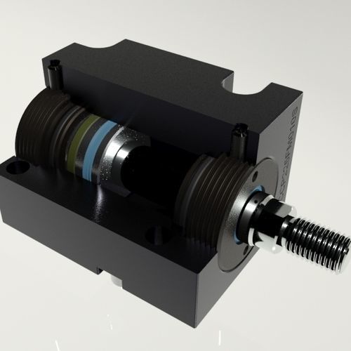 Гидравлический цилиндр - CCP - Tecnofluid Engineering SrL - поршневый / с двойным стержнем / двойного действия