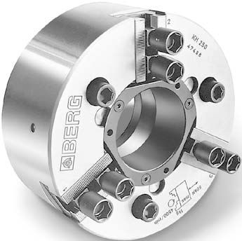 Автоматический токарный патрон - KH series - Berg & Co. GmbH Spanntechnik - трехкулачковый / с проходом в центре / токарного станка