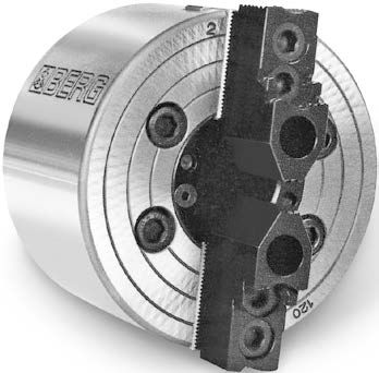 Автоматический токарный патрон - KV2 series - Berg & Co. GmbH Spanntechnik - двухкулачковый / без центрального прохода / токарного станка