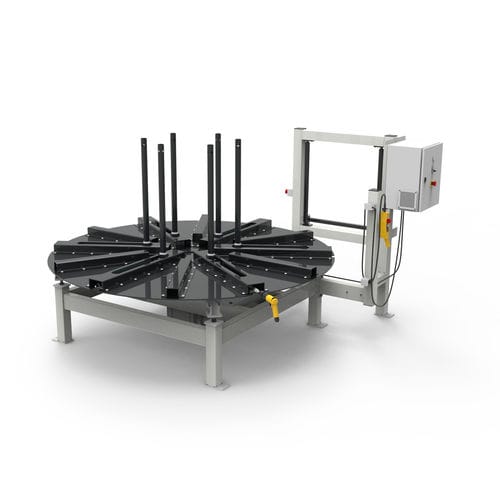 Устройство для наматывания / разматывания для гибкого шланга - INDUSTRIAL DECOILER - TECHMAFLEX - для барабана / полуавтоматическое / моторизованное