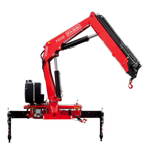 Башенный кран на грузовике - F245A active - Fassi gru S.p.A - телескопический / для строительства / для подъема
