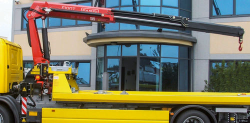 Башенный кран на грузовике - F100AT series - Fassi gru S.p.A - шарнирный / для подъема / для загрузки