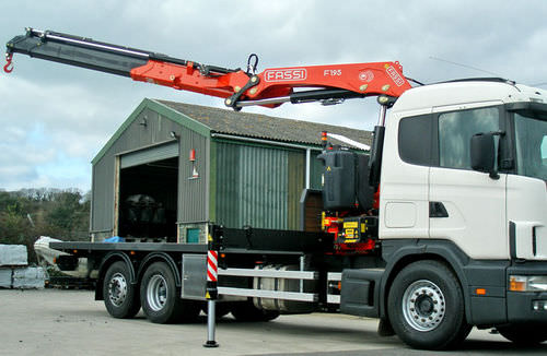 Башенный кран на грузовике - F195A series - Fassi gru S.p.A - с манипулятором / для строительства / для подъема