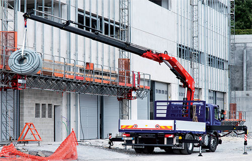 Башенный кран на грузовике - F275A e-active series - Fassi gru S.p.A - со стрелой / телескопический / для строительства