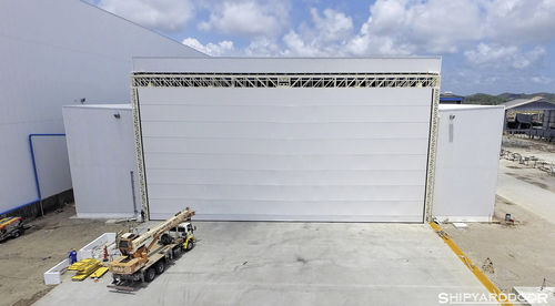 Подъемно-складной ворота - SHIPYARDDOOR (Hangar Door | High Speed Door) - из ткани / для ангара / большой размер