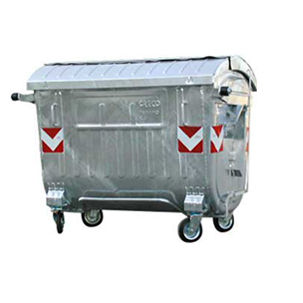 Контейнер для отходов из гальванизированной стали - GRA-400 series - GRECO-ECOLOGY - для городских отходов / с крышкой / 4-колесный