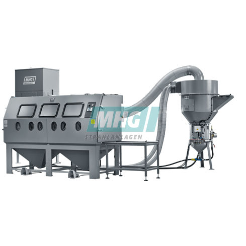 Кабина пескоструйной обработки под давлением - SMG 160 DUO S/D - MHG Strahlanlagen GmbH - ручная / двойная