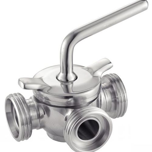 Клапан с коническим чашечным шлифовальным кругом - 62384 - BENE INOX - с ручным управлением / для жидких пищевых продуктов и напитков / резьбовой