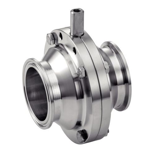 Клапан поворотный затвор - 63451 - BENE INOX - для жидких пищевых продуктов и напитков / с фланцем / из нержавеющей стали