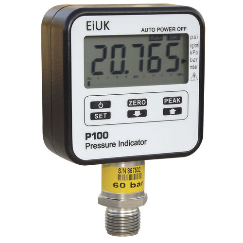 Манометр с дисплеем LCD - P100 series - Eurotron Instruments UK ltd - резьбовой / электронный / испытательный