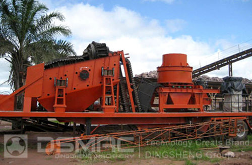 Вертикальная ударная камнедробилка - DMP series  - Zhengzhou Dingsheng Engineering Technology Co., Ltd. - мобильная / компактная / тонкая